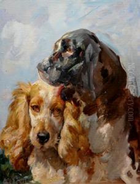 Spaniels Oil Painting by Harold Septimus Power