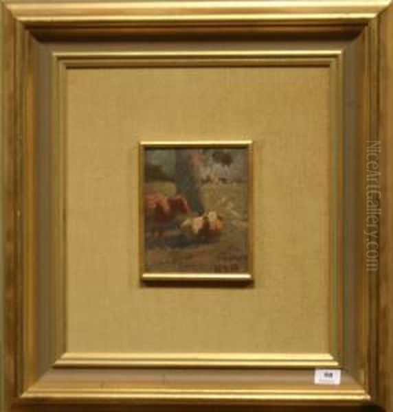 Cows Oil Painting by Harold Septimus Power