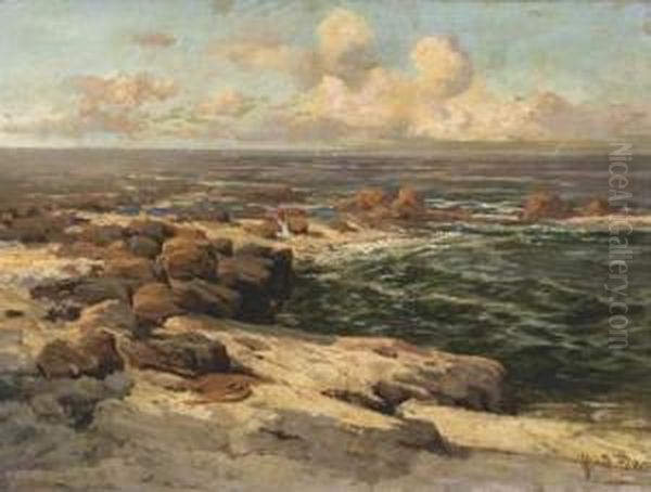Coastal Landscape Oil Painting by Harold Septimus Power