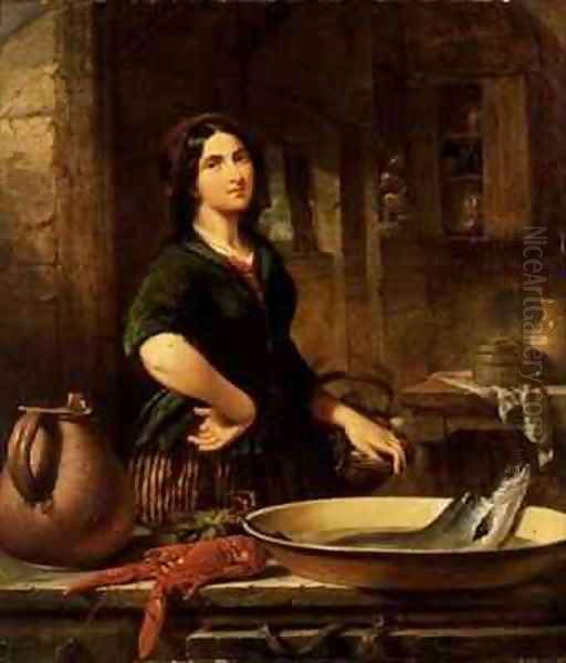 Back from Market Oil Painting by William Duffield