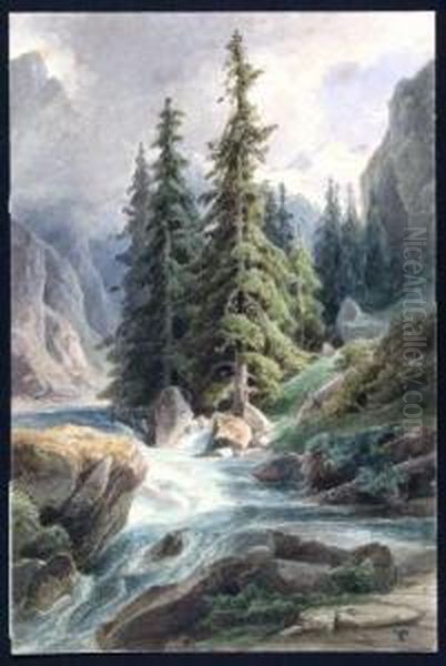 2 Blatt Zeichnungen. Oil Painting by Friedrich I Preller