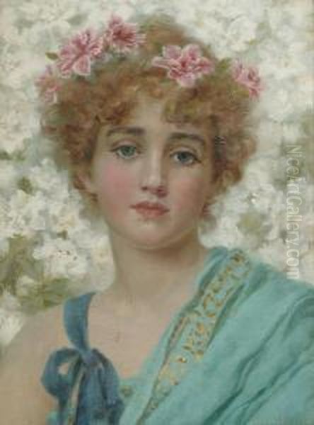 Azalias Oil Painting by Norman Prescott-Davies