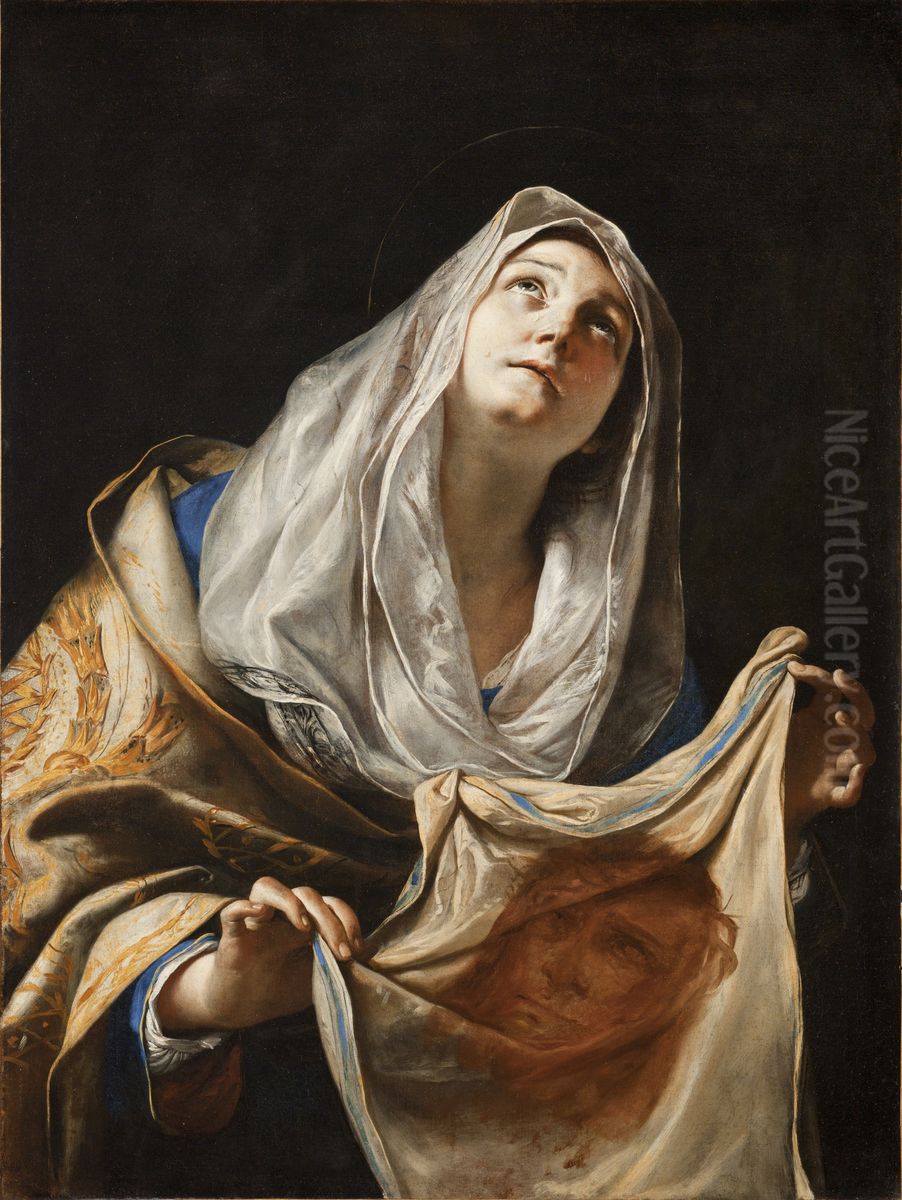 Saint Veronica With The Veil Oil Painting by Mattia Preti