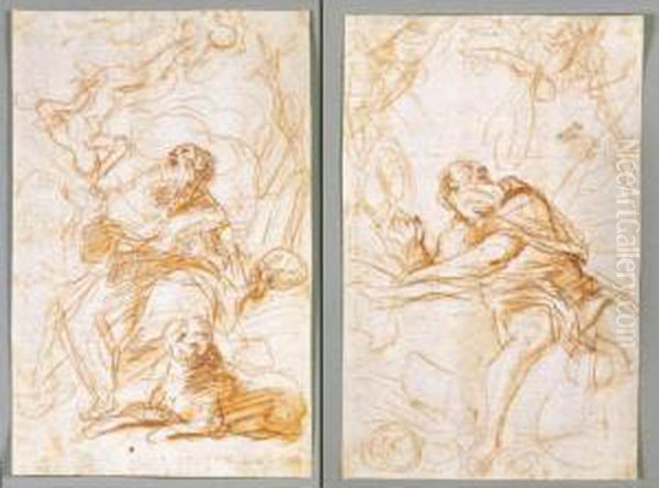 Due Studi Di San Girolamo ( Oil Painting by Mattia Preti
