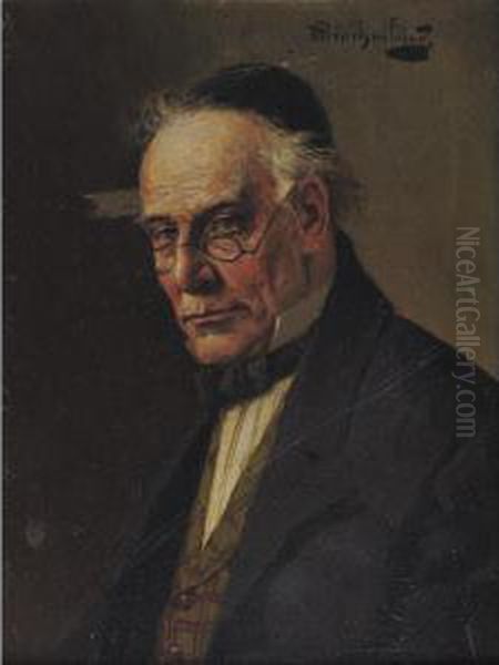 Property From A Private Collection
 

 
 
 

 
 Portrait Of A Man Oil Painting by Alois Heinrich Priechenfried