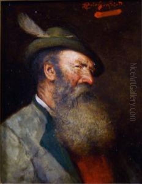 Le Forestier Oil Painting by Alois Heinrich Priechenfried