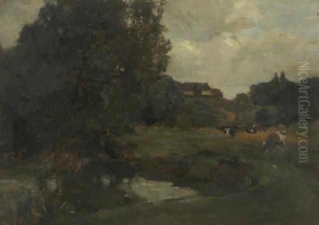 Vaches Dans Un Pre Oil Painting by Bertram Walter Priestman