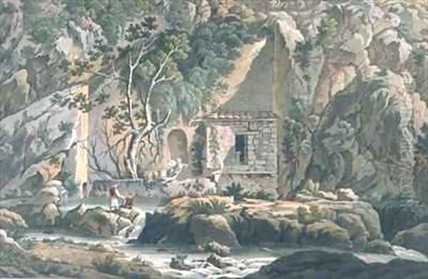 The Kastalian Spring Oil Painting by Edward Dodwell