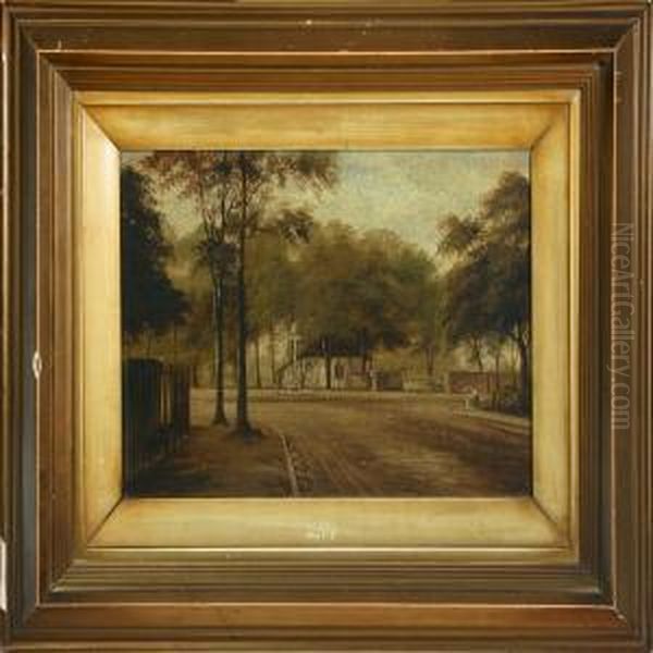 Street Scenery Oil Painting by George Willis Pryce