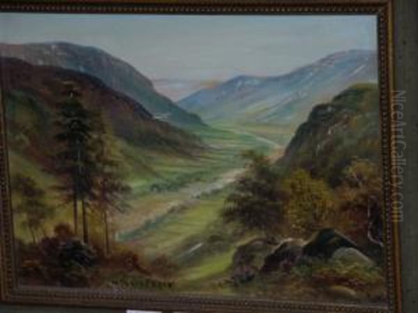 Welsh Valley Oil Painting by George Willis Pryce
