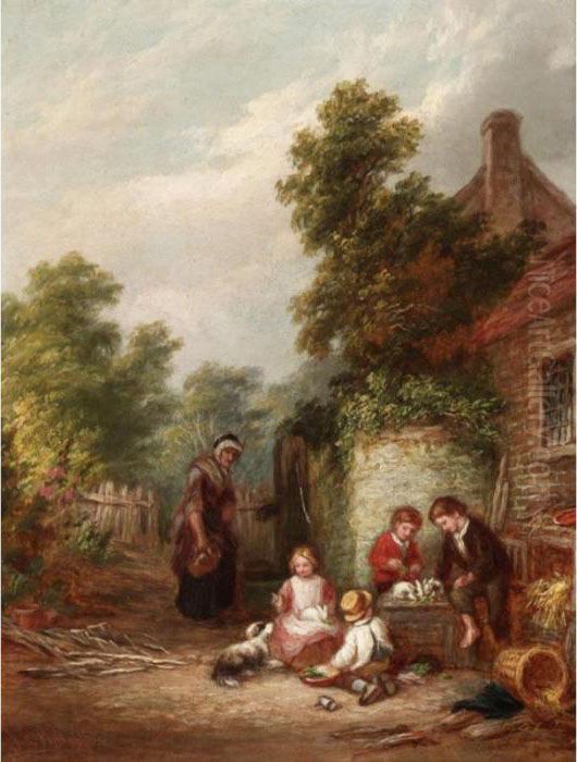 Feeding Time Oil Painting by John Anthony Puller