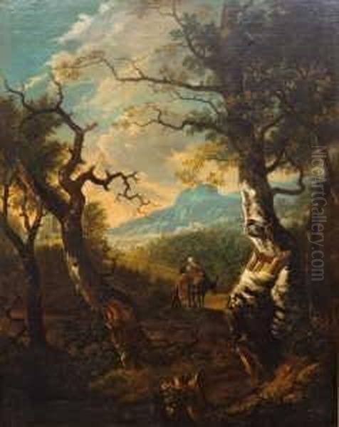 Sudliche Landschaft Mit
 Reisenden. Oil Painting by Adam Pynacker