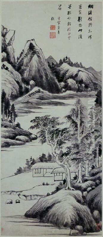 Summer Landscape Oil Painting by Dong Qichang