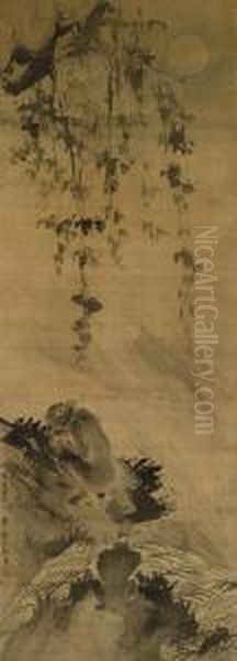 Hanging Scroll Oil Painting by Gao Qipei