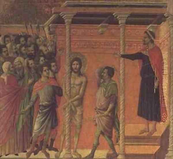 The Flagellation Altarpiece Oil Painting by Buoninsegna Duccio di