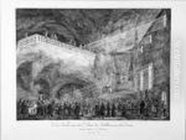 Schloss Trausnitz - Die Kirche Zum Heiligen Blute Oil Painting by Domenico II Quaglio