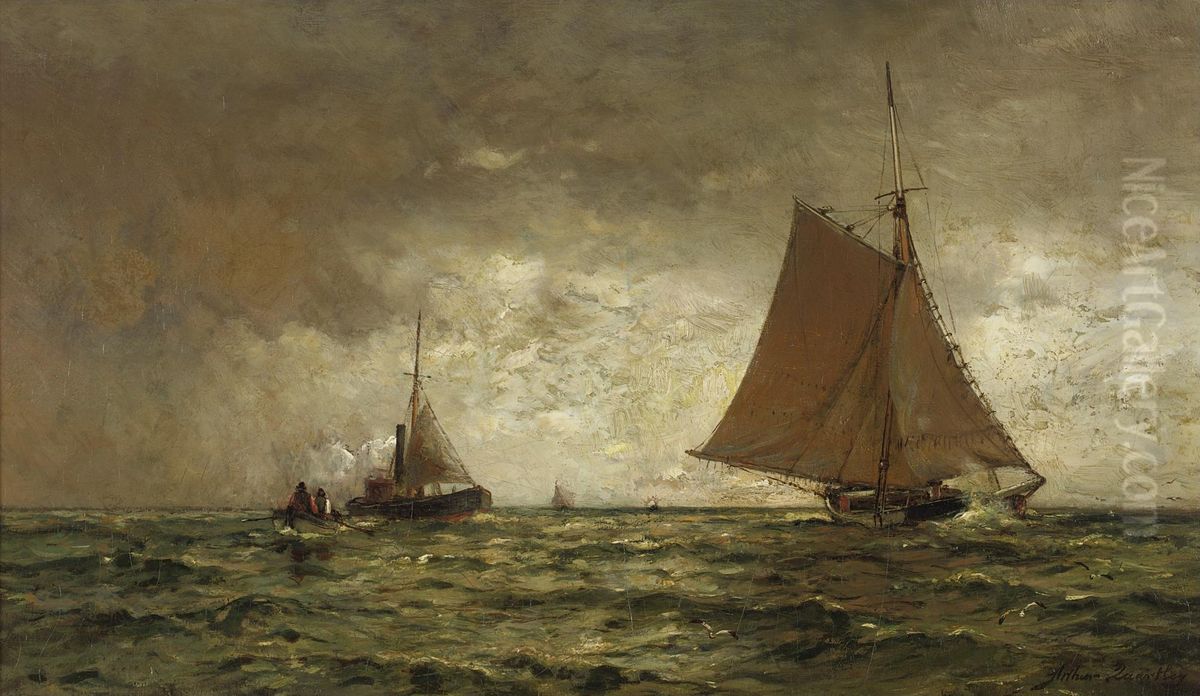 On The High Seas Oil Painting by Arthur Quartley