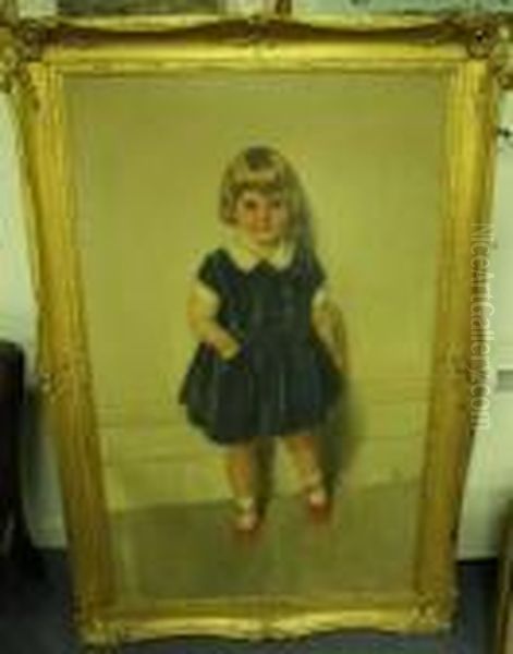 Portrait Of A Young Girl Oil Painting by James Peter Quinn