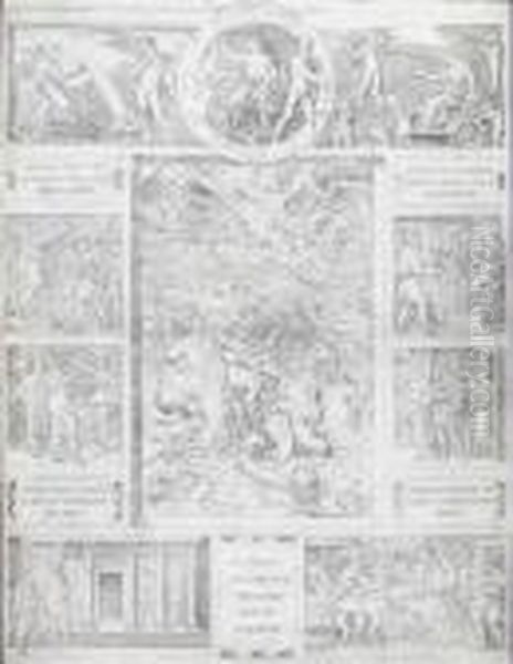 Quos-ego. Neptun Beruhigt Den
Meeressturm Oil Painting by Marcantonio Raimondi