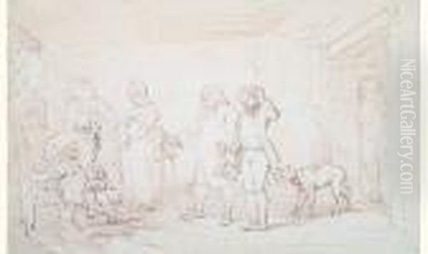  L'astronome Distrait, 1805  Oil Painting by Johann Heinrich Ramberg