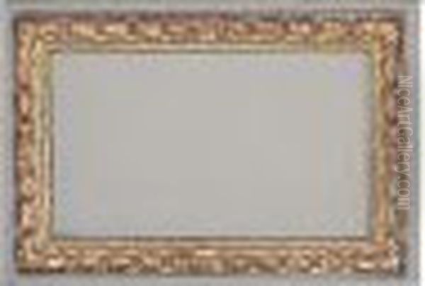 A French Xiii Carved And Gilded F
 With Lamb's Tongue And Imbricated And Laurel Leaf Ornament Oil Painting by Jules Louis Rame