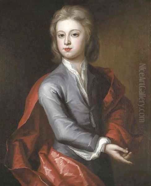 Portrait of a boy Oil Painting by Charles d' Agar