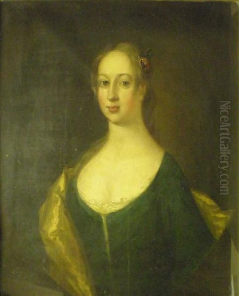 Half-length Portrait Of Anne Dunbar Oil Painting by Allan Ramsay