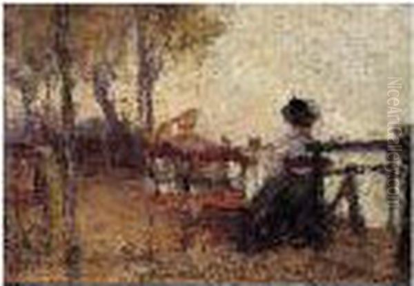 Huile Sur Panneau Signe Au Stylet En Bas A Gauche Oil Painting by Joseph Morris Raphael