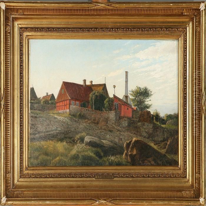 Summer Day Atgudhjem, Denmark Oil Painting by Niels Pieter Rasmussen