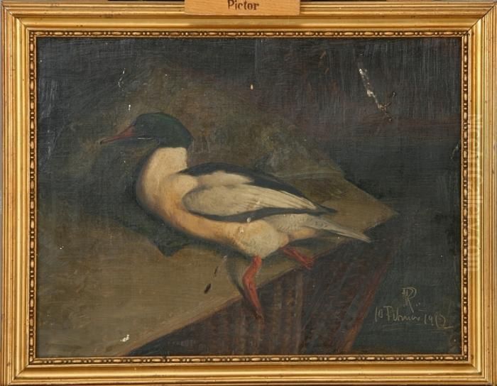 Nature Morte With Drake Oil Painting by Niels Pieter Rasmussen