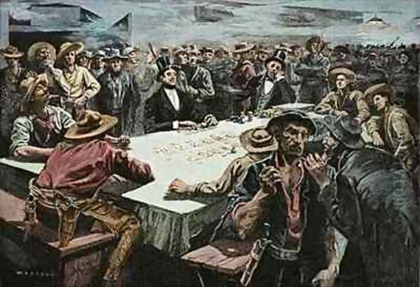 The Faro Players Oil Painting by William DeLeftwich Dodge