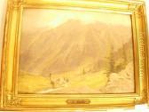 Paysage De Montagne Oil Painting by Edouard John E. Ravel