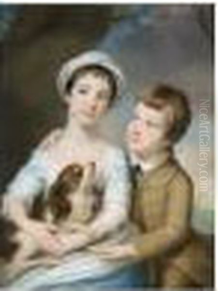 Portrait Of George Henry 
Fitzroy, Earl Of Euston, Later 4th Duke Of Grafton And Lady Georgina 
Fitzroy Oil Painting by Catherine Read