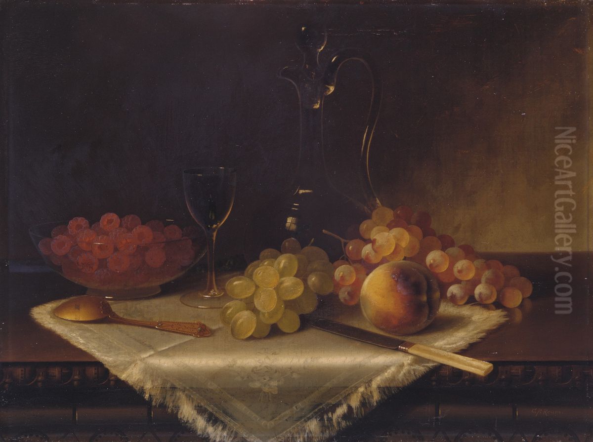 Still Life With Fruit Oil Painting by Carducius Plantagenet Ream