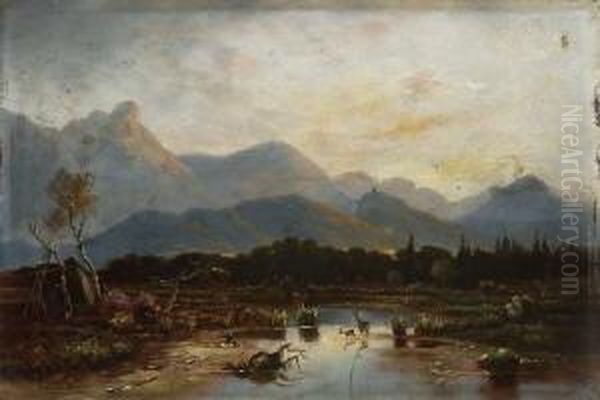 Moorlandschaft Im
 Voralpenland. Oil Painting by Franz Reder-Broily