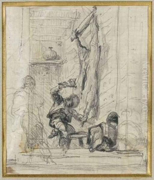 Un Boucher Arabe Oil Painting by Regnault Henri