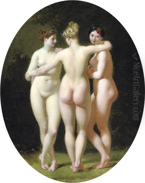 The Three Graces Oil Painting by Regnault Henri