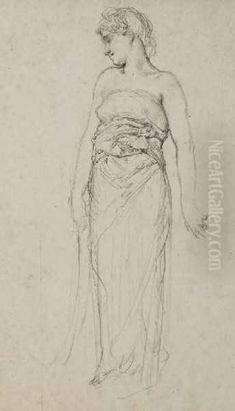 Judith Debout Tenant Une Epee Oil Painting by Regnault Henri