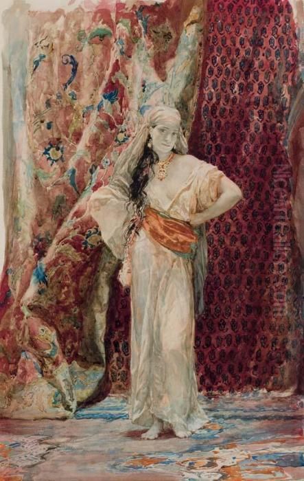 Interieur De Harem Oil Painting by Regnault Henri