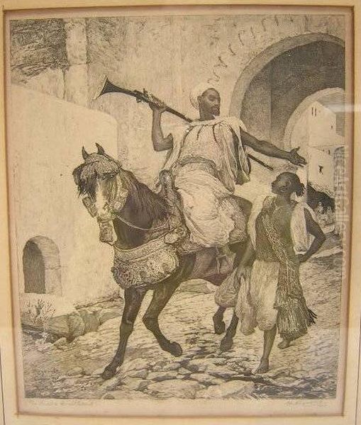 Etching On Paper Oil Painting by Regnault Henri