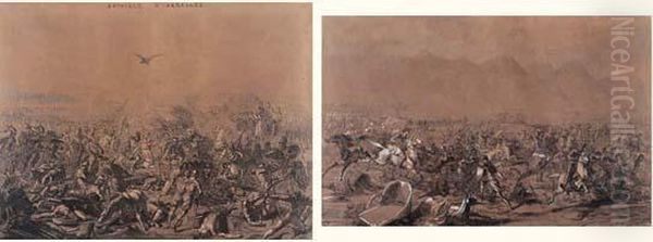 Bataille Des Arbelles Oil Painting by Regnault Henri