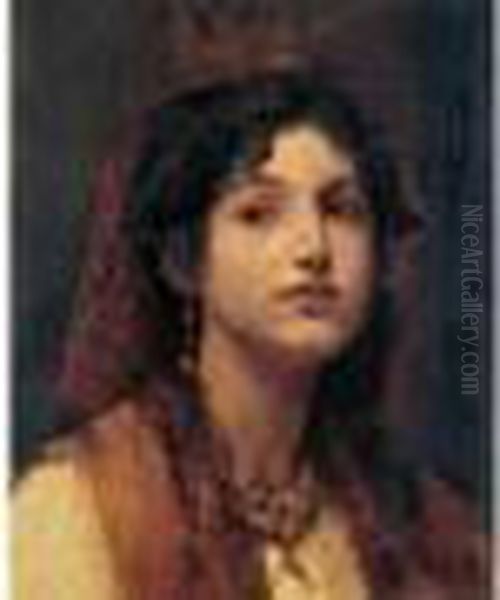 < La Jeune Italienne >. Oil Painting by Regnault Henri