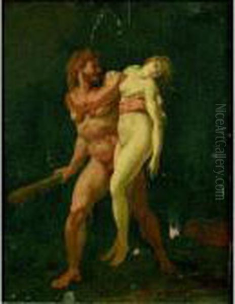 Esquisse Pour Hercule Et Alceste Oil Painting by Jean-Baptiste Regnault