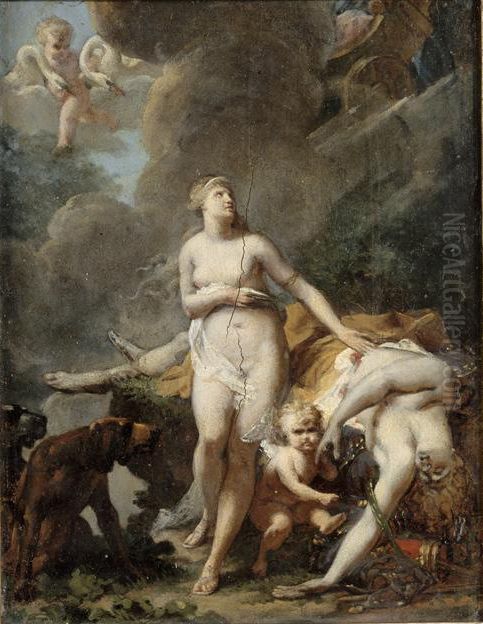 La Mort D'adonis Oil Painting by Jean-Baptiste Regnault