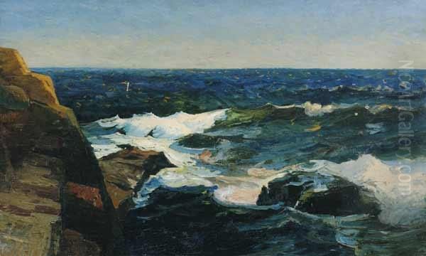 ''hollows & Heights Of The Sea'' Oil Painting by Frank Knox Morton Rehn