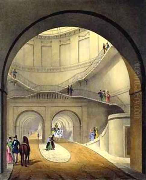 Entrance to the Thames Tunnel Oil Painting by Dixie, B.