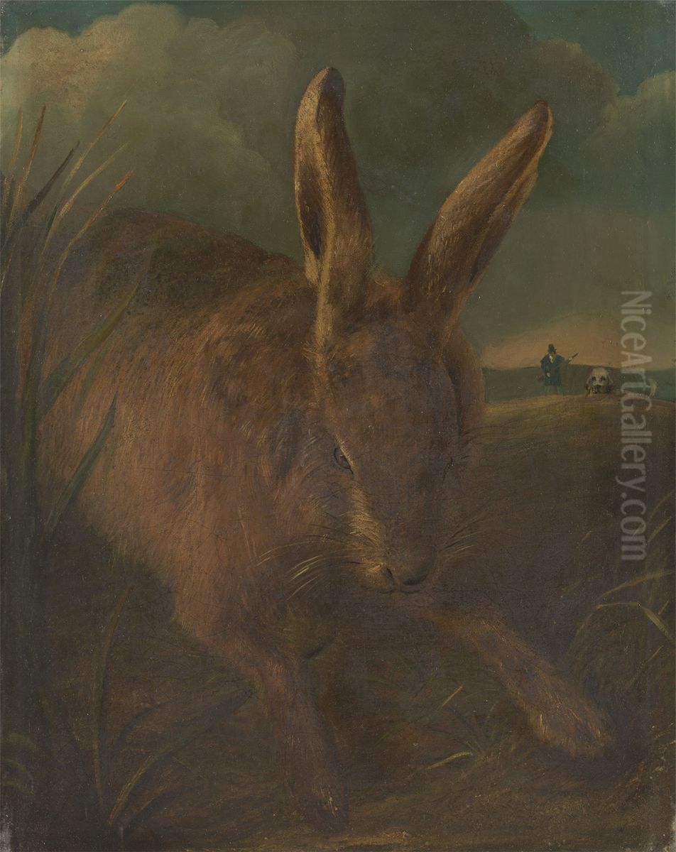 Hare Coursing Oil Painting by Philip Reinagle