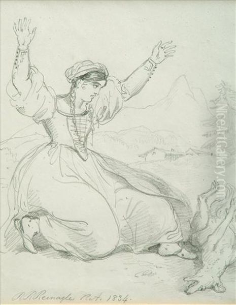 Attributed To Ramsay Richard Reinagle A Misfortunate Discovery Oil Painting by Ramsay Richard Reinagle