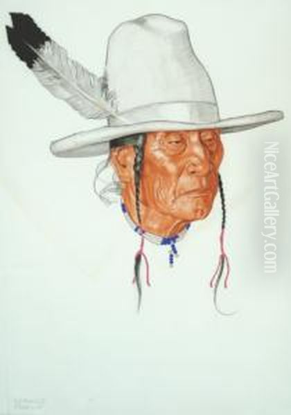 Morning Gun Oil Painting by Winold Reiss