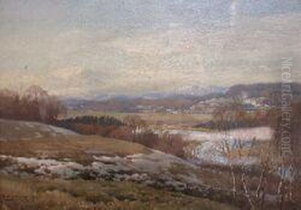 Early Winter, Low Deeside Oil Painting by George Melvin Rennie